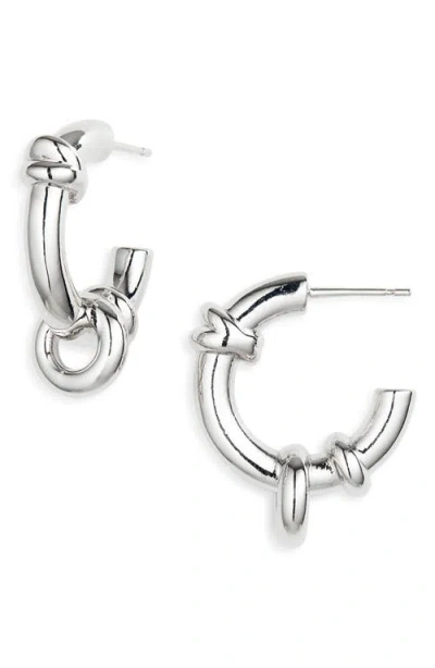 Justine Clenquet Janis Hoop Earrings In Silver