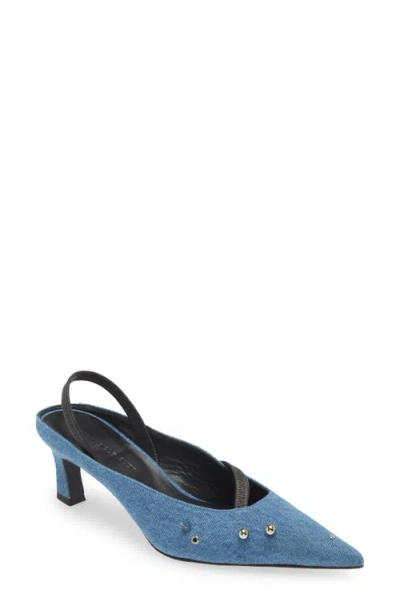 JUSTINE CLENQUET JUSTINE CLENQUET JOY KITTEN HEEL POINTED TOE SLINGBACK MULE