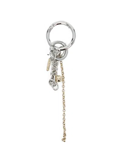 Justine Clenquet Lewis Chain Keyring In Silver