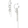 Justine Clenquet Lewis Mismatched Hoop Earrings In Metallic