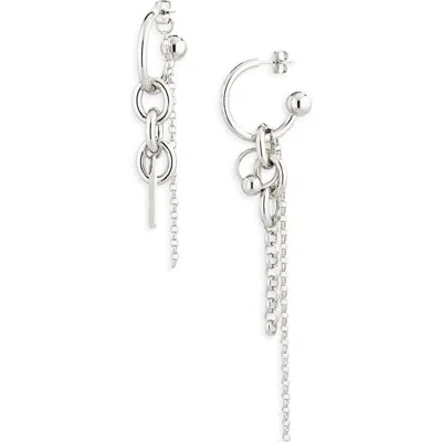 Justine Clenquet Lewis Mismatched Hoop Earrings In Metallic