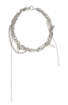 Justine Clenquet Lewis Two-tone Chain Charm Necklace In Metallic
