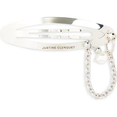 Justine Clenquet Lisa Chain & Piercing Barrette In Metallic