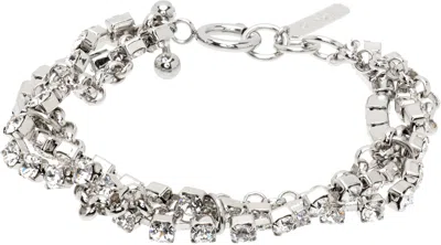 Justine Clenquet Liv Crystal Bracelet In Silver