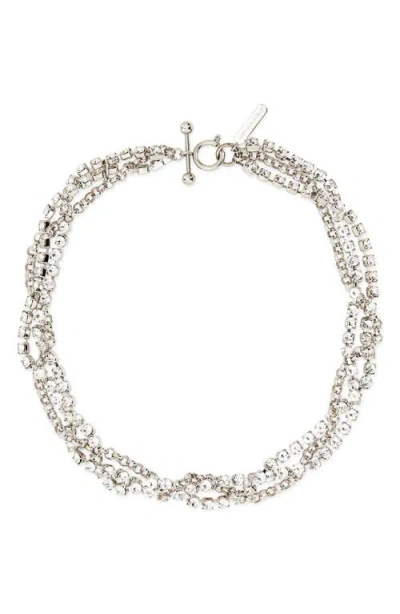 Justine Clenquet Liv Crystal Choker In Palladium