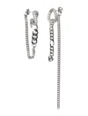 Justine Clenquet Crystal-embellished Chain Earrings In Metallic