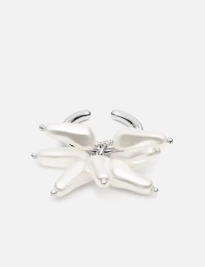 Justine Clenquet Moon Ring In White