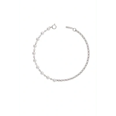 Justine Clenquet Moriah Necklace Palladium In Metallic