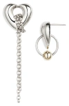Justine Clenquet Naomi Mismatched Earrings In Metallic