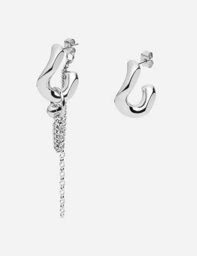 Justine Clenquet Neil Earrings In Silver