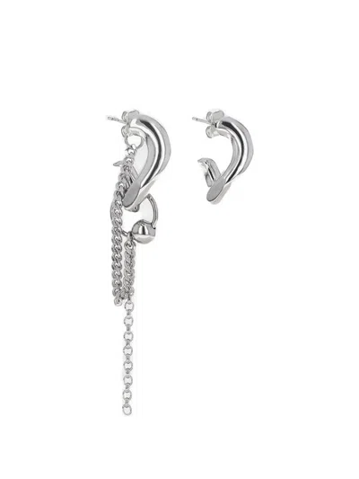 Justine Clenquet Neil Mismatched Earrings In Green