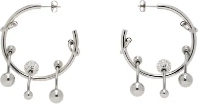 Justine Clenquet Neve Crystal Earrings In Metallic