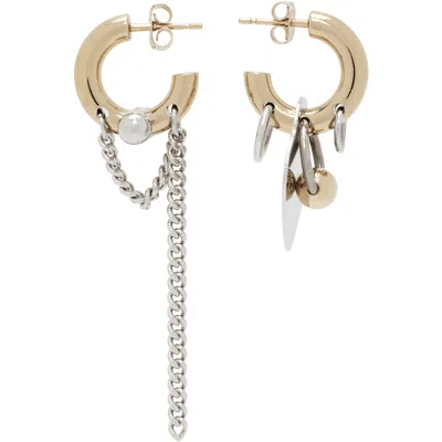 Justine Clenquet Nick Earrings In Gold & Palladium