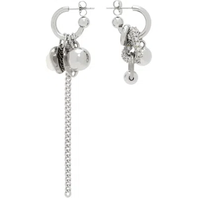 Justine Clenquet Niels Earrings In Palladium