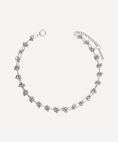 Justine Clenquet Palladium-plated Daria Chain Choker Necklace In Silver