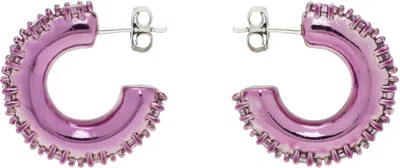 Justine Clenquet Purple Nina Medium Earrings