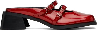 Justine Clenquet Red Andie Mules