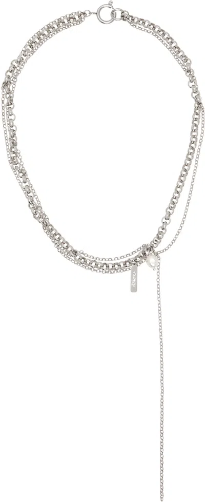 Justine Clenquet Richie Necklace In Silver