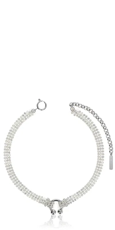 Justine Clenquet Rosemary Choker In Palladium In Multi