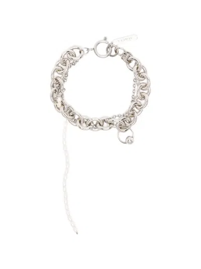 Justine Clenquet Salem Faux-pearl Chain Bracelet In White