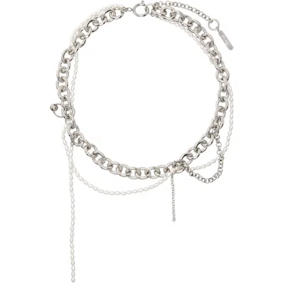 Justine Clenquet Salem Necklace In Palladium