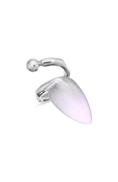 Justine Clenquet Sam Nail Ring In Gradient Pink