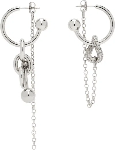 Justine Clenquet Silver Abel Earrings In Palladium