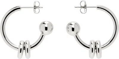 Justine Clenquet Silver Alan Earrings In Palladium