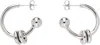 Justine Clenquet Silver Alan Earrings In Palladium