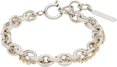 Justine Clenquet Silver & Gold Dana Bracelet In Pallad/gold