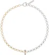 Justine Clenquet Silver & Gold Irvin Necklace In Gold & Palladium