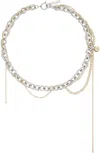 Justine Clenquet Silver & Gold Lewis Necklace In Gold & Palladium