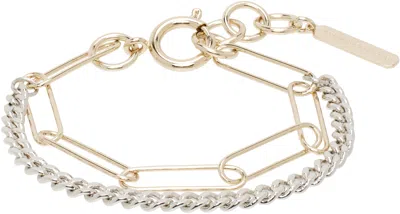 Justine Clenquet Silver & Gold Pixie Bracelet In Gold And Silver