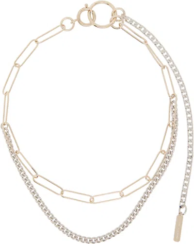 Justine Clenquet Silver & Gold Pixie Choker In Pallad/gold