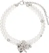 Justine Clenquet Silver & White Betsy Choker In Palladium