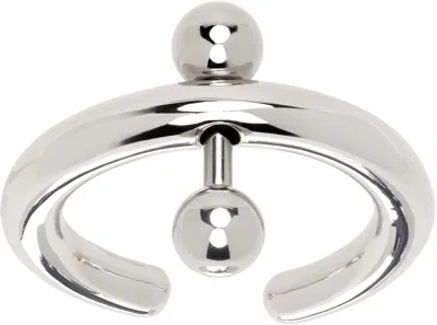 Justine Clenquet Silver Azel Ring In Palladium