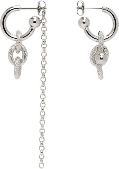 Justine Clenquet Silver Blake Earrings In Palladium