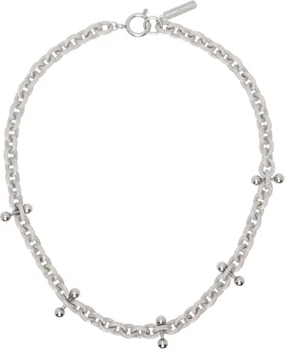Justine Clenquet Silver Blake Necklace In Palladium