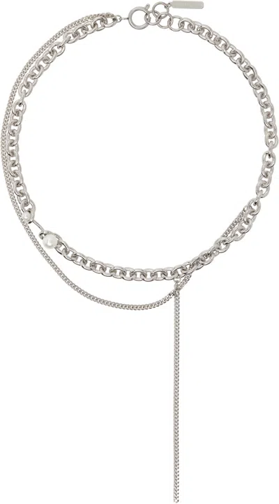 Justine Clenquet Silver Chase Necklace In Metallic