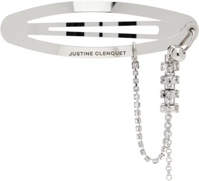 Justine Clenquet Silver Chloë Hair Clip In Palladium