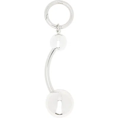 Justine Clenquet Silver Connie Piercing Keychain In Metallic