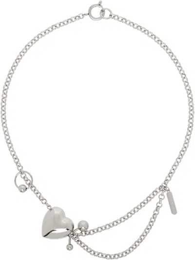 Justine Clenquet Silver Curtis Necklace In Palladium