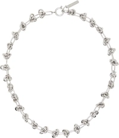 Justine Clenquet Silver Daria Necklace In Palladium