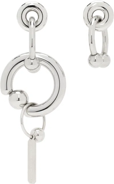 Justine Clenquet Silver Dolly Earrings In Palladium