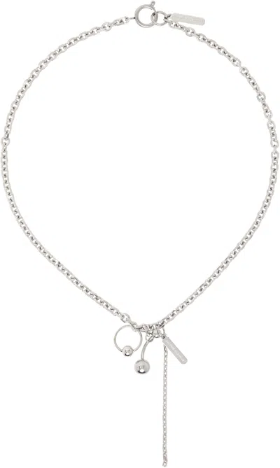 Justine Clenquet Silver Evie Necklace In Palladium