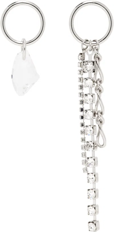 Justine Clenquet Silver Ewan Earrings In Palladium