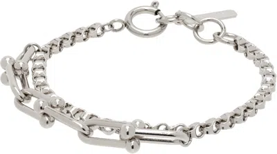 Justine Clenquet Silver Hanel Bracelet In Palladium