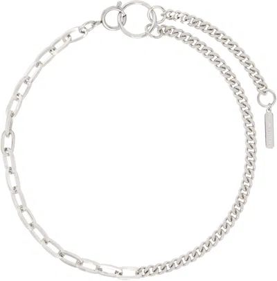 Justine Clenquet Silver Hari Necklace In Palladium