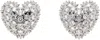 Justine Clenquet Silver Heart Crystal Earrings In Palladium