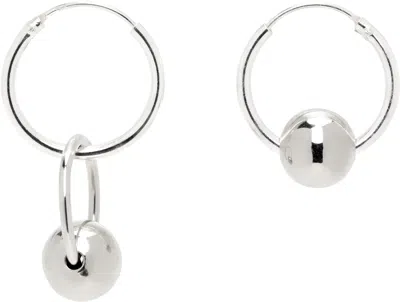Justine Clenquet Silver Lana Hoop Earrings In Palladium